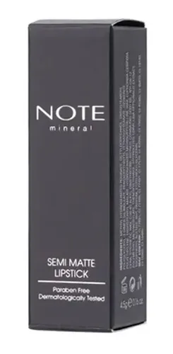 Labial Mate Note Mineral Semi Matte Lipstick Vegano X4.5g