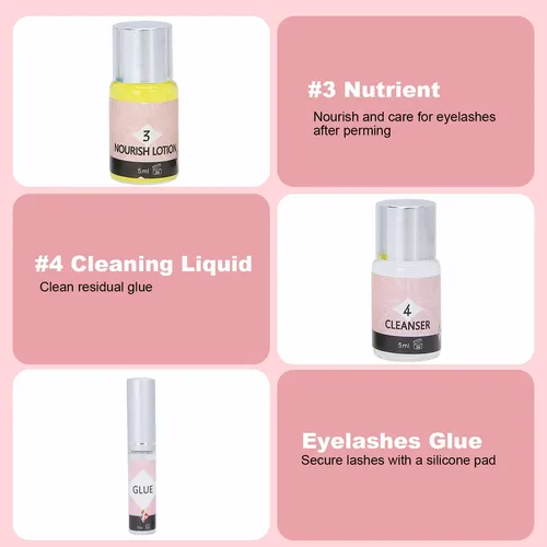 Kit De Permanente Para Pestañas Y Cejas Qimeng La De 27 Ml,