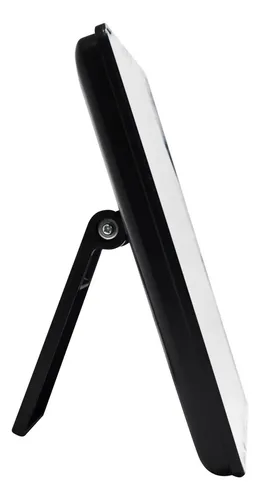 Espejo Maquillaje Led Aumento Jessamy Rectangular 16 Luces Pilas Negro