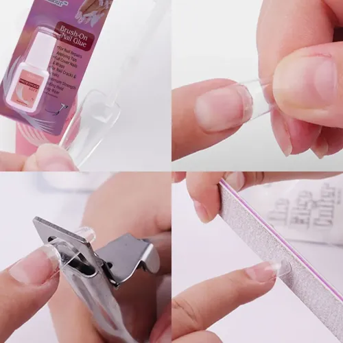 Pegamento Para Tips 7 Ml Uñas Postizas Con Pincel Glamour
