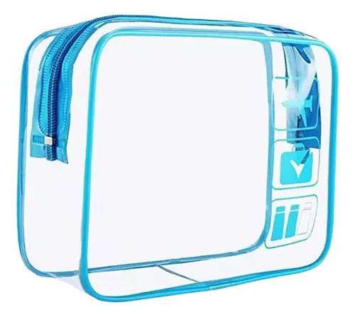 3 Neceser Transparente, Bolsa De Cosméticos For Azul