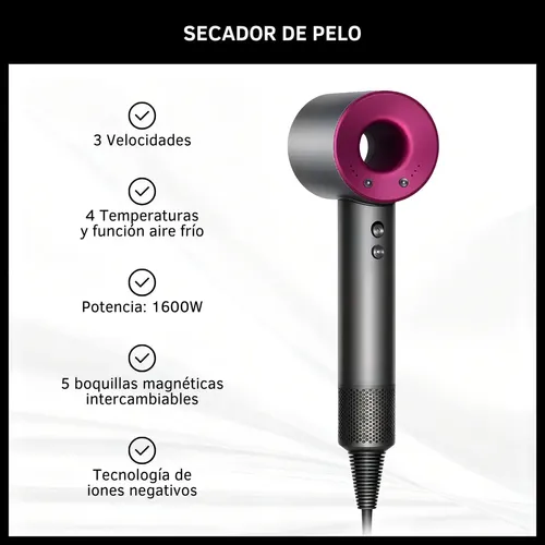 Secador De Pelo Profesional 5 En 1 Onica 110000rpm 2000w