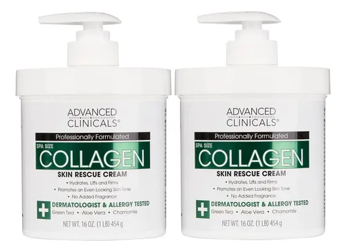 Loción Hidratante Collagen Cream Advanced Clinicals, 2 Unida