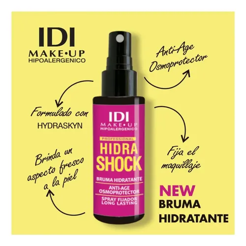 Idi Make Up Spray Fijador Hidra Shock Bruma Hidratante 60ml