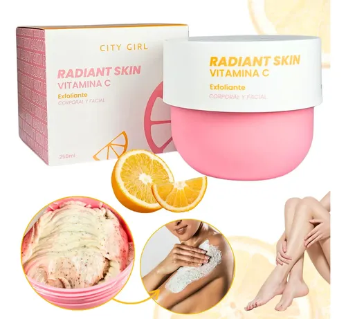 Exfoliante Corporal Facial Vitamina C 250ml Revitalizante City Girl