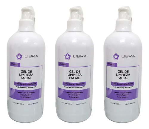Gel Limpieza Libra Sebo Control Piel Grasa-acné 500ml X3