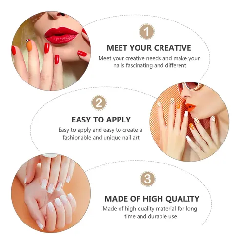 1000 Parches De Uñas Artificiales Para Manicura Tips Falsas