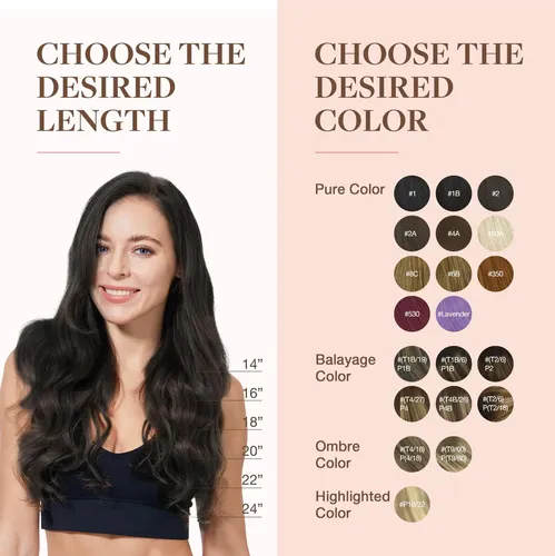 Extensiones De Cabello Natural Negro,120g, 7unid