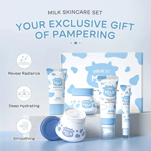 Q2026new Set De Cuidado Facial Leche 5pcs Laikou Piel Suaveg