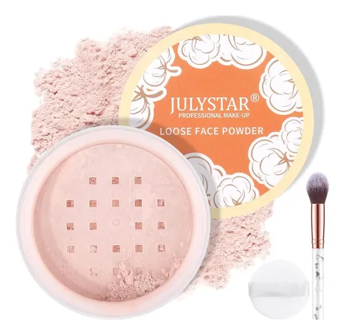 Polvo Suelto Fijador Para Rostro Rosa Control De Aceite 8g