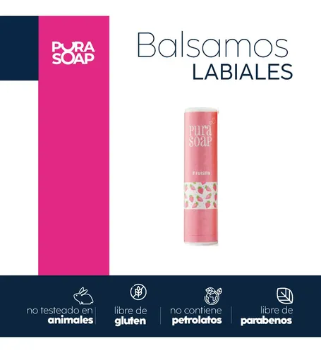 Balsamo Labial Hidratante Frutilla Pura Soap