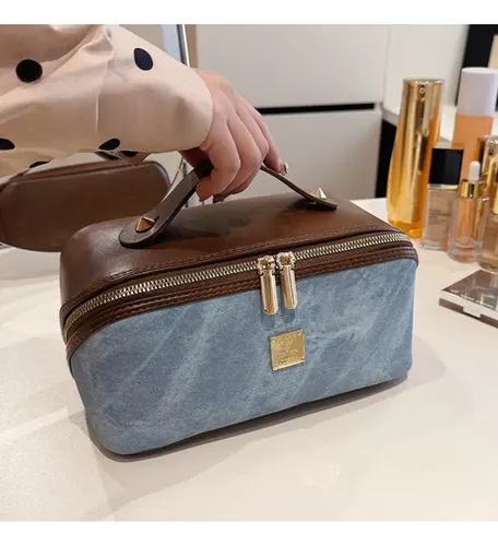 Bolsa Almohada China Gran Cap Maquillaje Aseo 2en1 Portátil