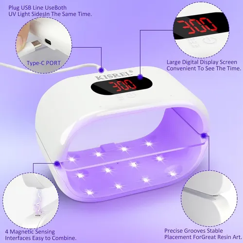 Luz Uv Para Resina Kisrel 36w Con Diseño De Doble Cara