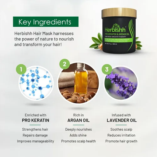 Mascarilla Capilar Herbishh Argan Deep Conditioning 800 Ml