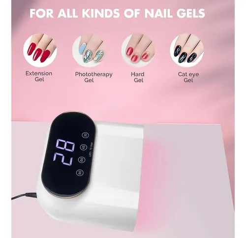 Lámpara Uv Led 76w Obegoo Para Esmalte En Gel Con Sensor