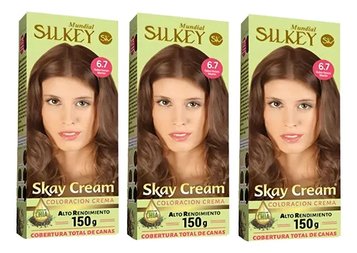 Kit Skay Cream Silkey Color Alto Rendimiento X150g X3 Cajas