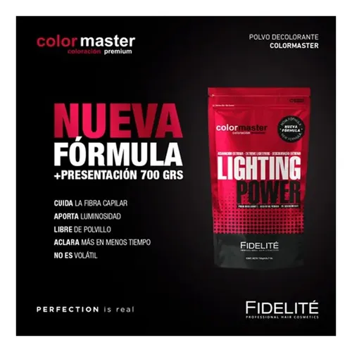 Fidelite Colormaster Polvo Decolorante Aclaración Extrema X6