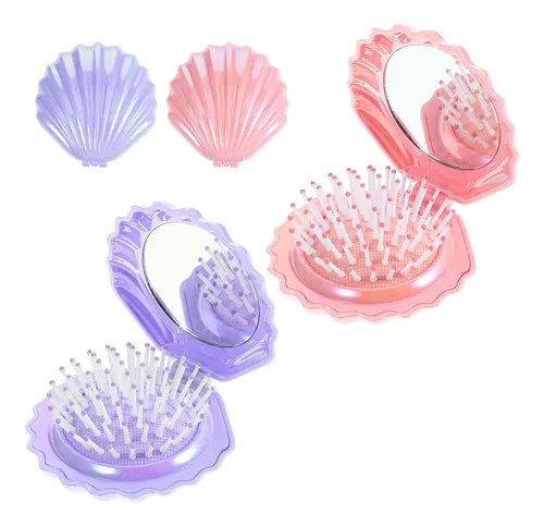 2cepillos Pelo Plegables Espejo, Peine Masaje For Cabello.