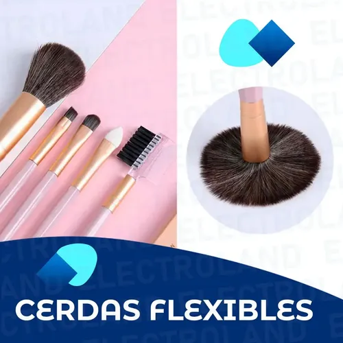 Set 5 Brochas Pinceles Maquillaje Viaje Make Up Profesional