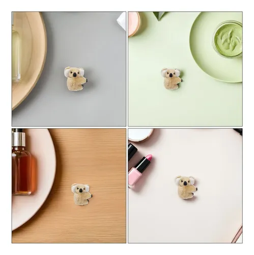 6 Pinzas Para El Pelo De Koala: Broches De Peluche Con Forma