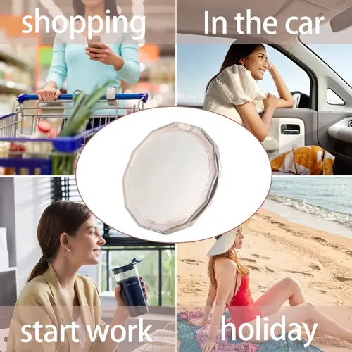 (bk) Espejo Portátil Plegable De 2 Caras Con Aumento De 3 Ve