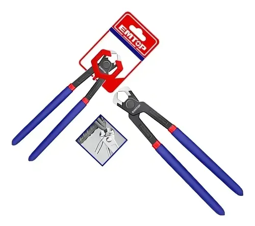 Tenaza 200mm Corte Entero Industrial Cr-v Emtop 8 Pulgadas