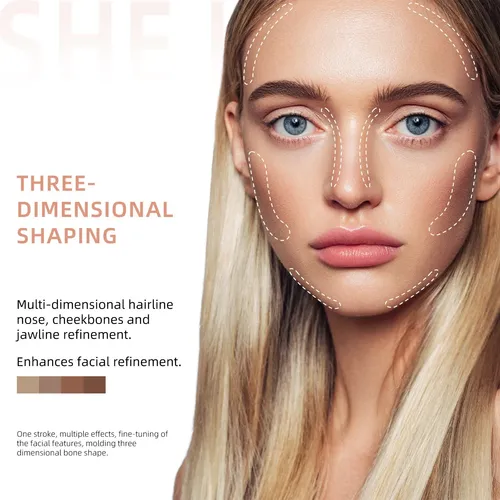Bronzer En Barra Doble Extremo, Maquillaje Contorno Facial