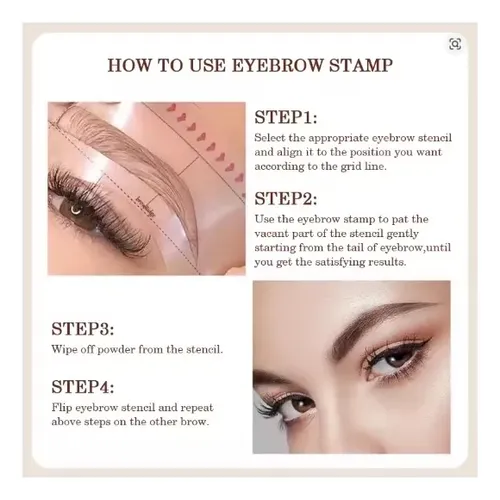 Kit Sellos De Cejas Y Plantillas Ptwop Importado Original