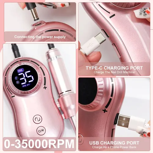Lima Uñas Jf602 Recargable Portátil Eléctrica Kit Uñas