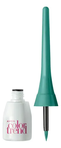 Delineador Líquido Para Ojos Color Trend Avon Acabado Mate Color Turquesa