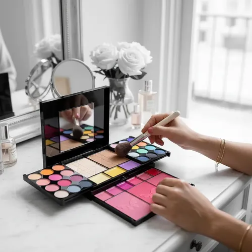 Kit De Maquillaje Completo Sombras, Rubores Y Labiales My