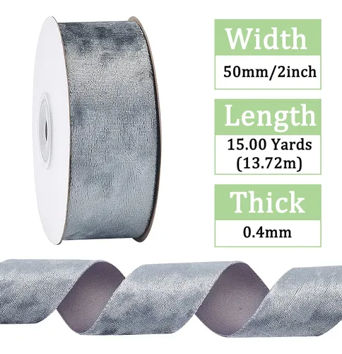 Cintas De Polialgodón Planas De Terciopelo De Una Sola Cara  Dark Gray