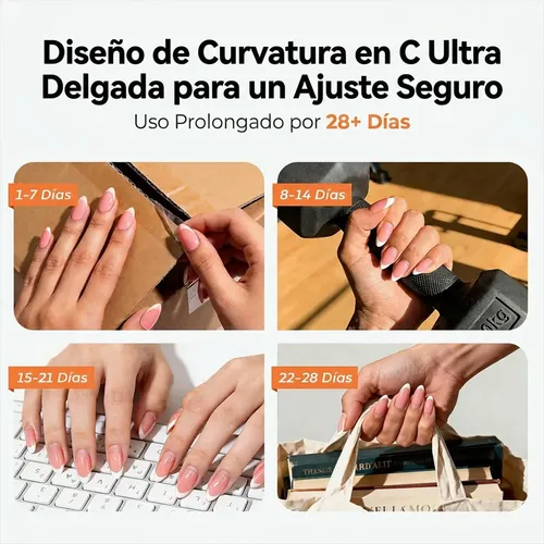 500 Uñas Soft Gel Almendra Corta Mate Cómodo Uso Diario