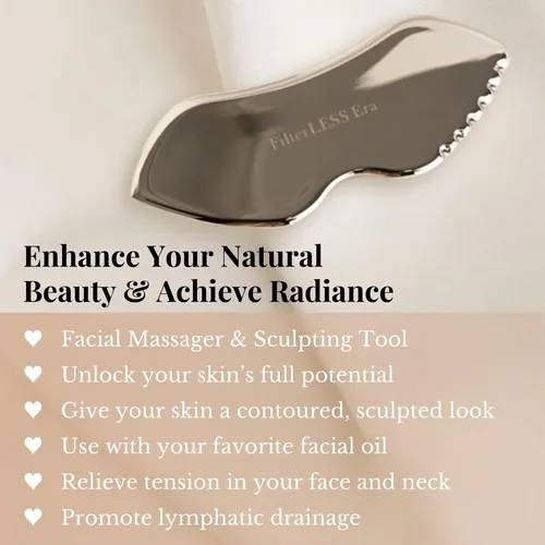 Masajeador Sin Filtro Era Gua Sha Tool De Acero Inoxidable
