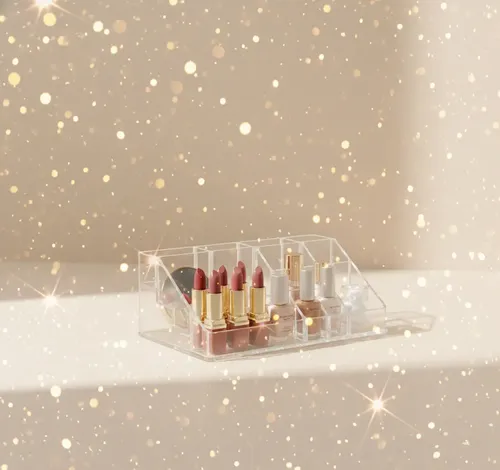 Organizador Acrílico 16 Compartimientos Maquillaje Brochas