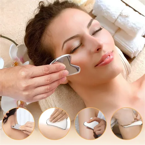 Herramienta De Gua Sha Facial De Acero Inoxidable,