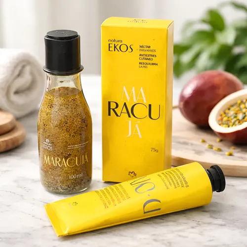 Jabón Líquido Exfoliante +crema D Manos Ekos Maracuyá 100ml