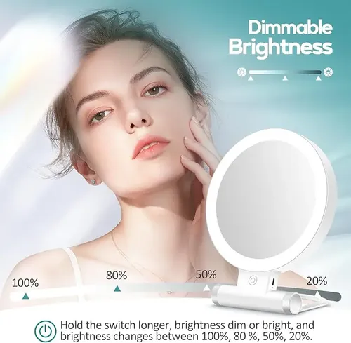 B Beauty Planet Espelho De Aumento Com Luz 30x, Dupla Blanco