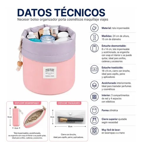 Bolso Organizador Maquillaje Cosméticos Neceser