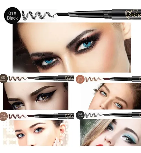 Lápiz Para Cejas Anifer, Negro, Doble Punta, Resistente Al