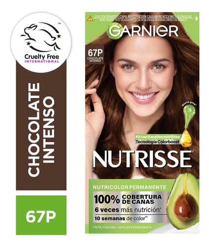 Kit De Tintura Permanente Nutrisse De Garnier Tono Tono 67P Chocolate Intenso