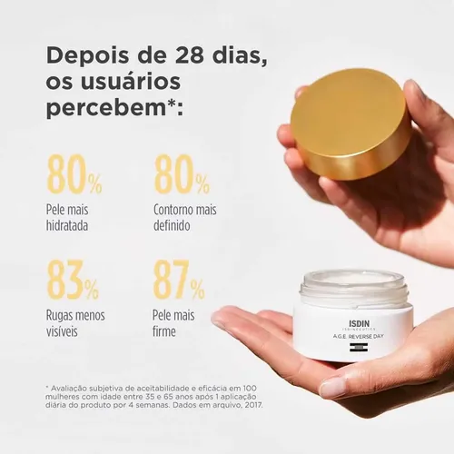Crema Facial A.G.E Reverse Day Isdin día para piel normal de 50mL/51.5g