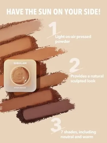 Bronceador En Polvo Sheglam Sunside, Contorno En Polvo, Larg
