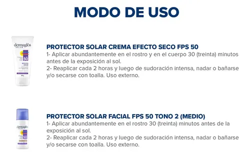 Kit Solar Dermaglós (efecto Seco X180ml + Tono Medio X50g)