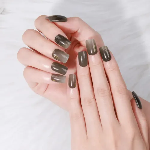 Tiras De Uñas de Gel Premium 22u Autoadhesivas – No Necesitan Lámpara Uv – Topo Dorado