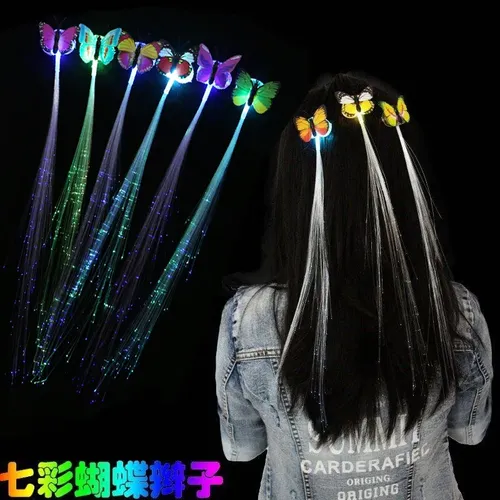 2 Trenzas Con Lazos Luminosos De Colores Led