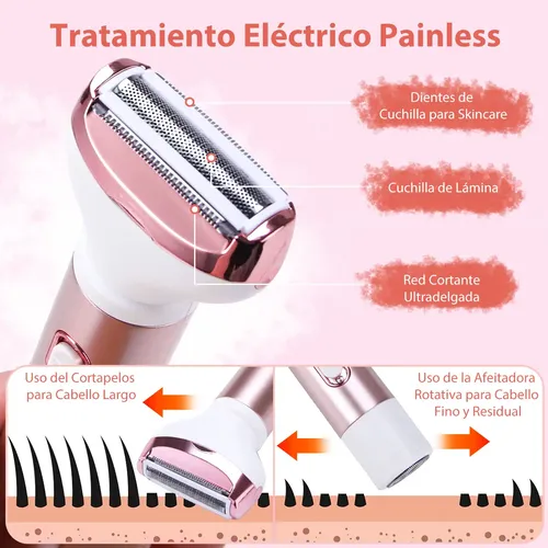 Depiladora Electrica Mujer 4 En 1 Rasuradora Mujer Portátil