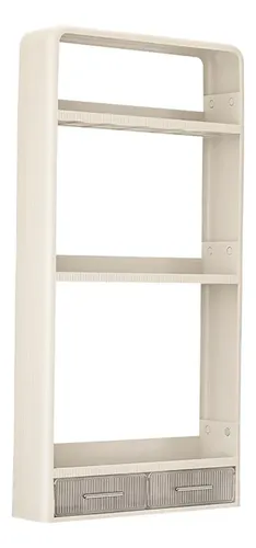 Estante De Baño Colgante Montado En La Pared 40x10x70.5cm