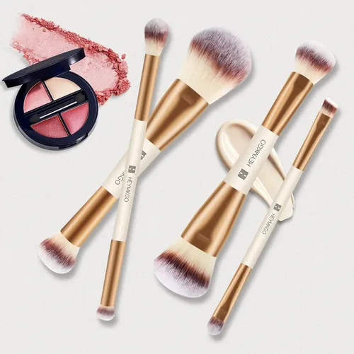 Set De Brochas De Maquillaje Heymkgo, 4 Unidades, Color Alba