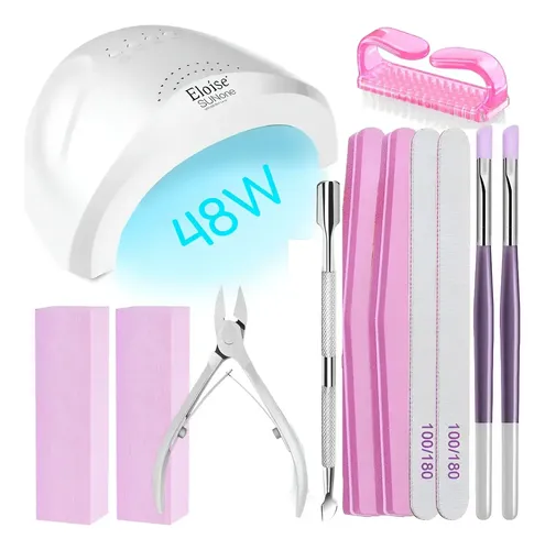 Kit Manicura Uñas Esculpidas Set Insumos Cabina Uv Led Limas